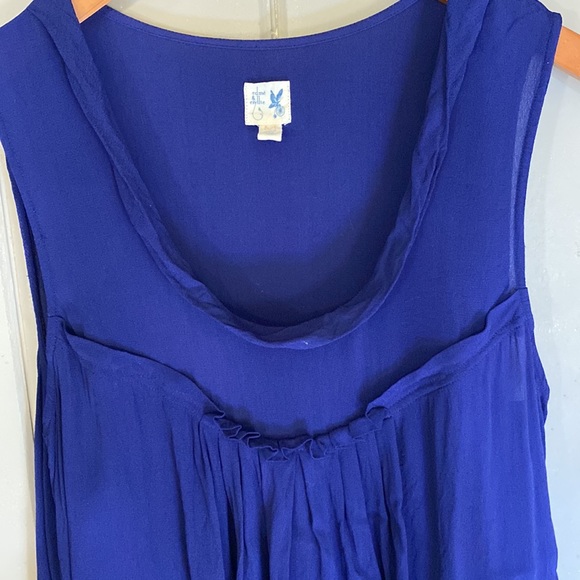 ANTHROPOLOGIE EDME &  ESYLLTE deep blue sleeveless mini dress size M *see pics - Picture 5 of 6
